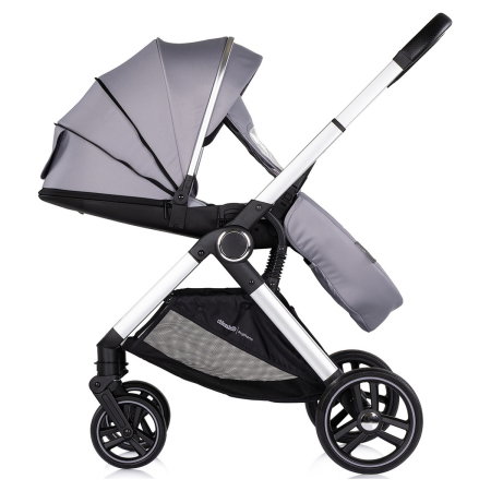 Carucior Chipolino Euphoria 3 in 1, de la nastere pana la 22 kg, include scoica auto i-size, cadru usor, pliere usoara, husa de picioare si geanta incluse, Platinum [10]
