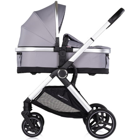 Carucior Chipolino Euphoria 3 in 1, de la nastere pana la 22 kg, include scoica auto i-size, cadru usor, pliere usoara, husa de picioare si geanta incluse, Platinum [3]