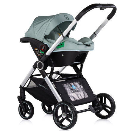 Carucior Chipolino Euphoria 3 in 1, de la nastere pana la 22 kg, include scoica auto i-size, cadru usor, pliere usoara, husa de picioare si geanta incluse, Matcha [12]