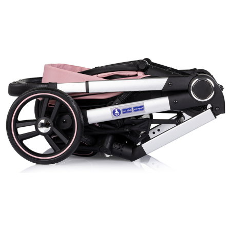 Carucior Chipolino Euphoria 3 in 1, de la nastere pana la 22 kg, include scoica auto i-size, cadru usor, pliere usoara, husa de picioare si geanta incluse, Powder pink [25]