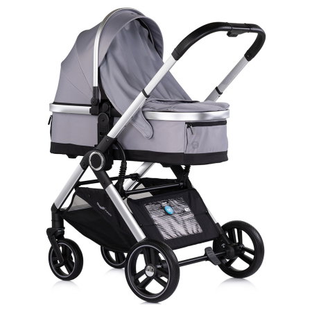 Carucior Chipolino Euphoria 3 in 1, de la nastere pana la 22 kg, include scoica auto i-size, cadru usor, pliere usoara, husa de picioare si geanta incluse, Platinum [2]