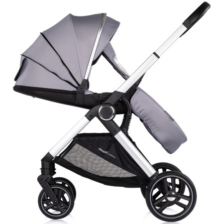 Carucior Chipolino Euphoria 3 in 1, de la nastere pana la 22 kg, include scoica auto i-size, cadru usor, pliere usoara, husa de picioare si geanta incluse, Platinum [10]