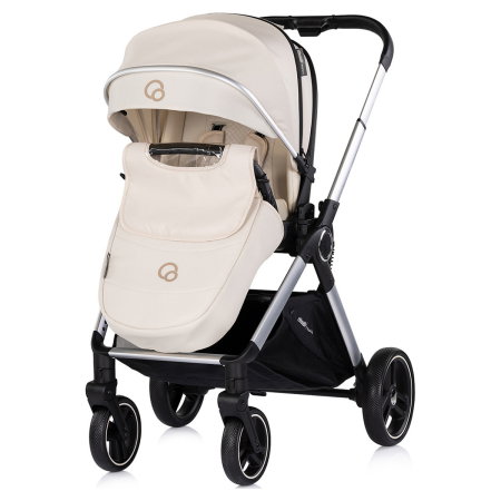 Carucior Chipolino Euphoria 3 in 1, de la nastere pana la 22 kg, include scoica auto i-size, cadru usor, pliere usoara, husa de picioare si geanta incluse, Cashmere [5]