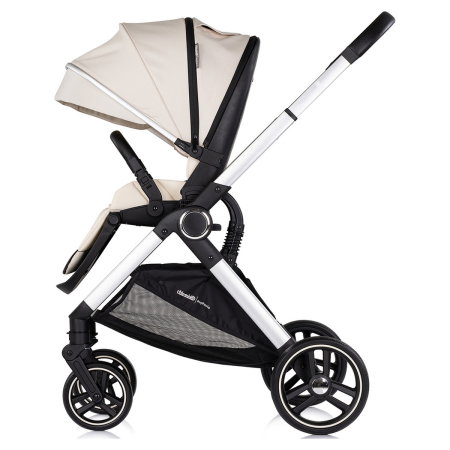 Carucior Chipolino Euphoria 3 in 1, de la nastere pana la 22 kg, include scoica auto i-size, cadru usor, pliere usoara, husa de picioare si geanta incluse, Cashmere [6]