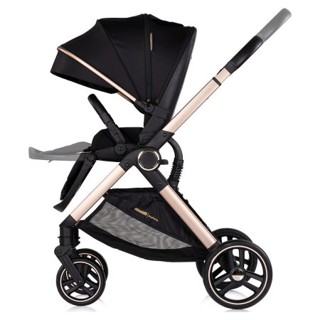 Carucior Chipolino Euphoria 3 in 1, de la nastere pana la 22 kg, include scoica auto i-size, cadru usor, pliere usoara, husa de picioare si geanta incluse, Noir [7]