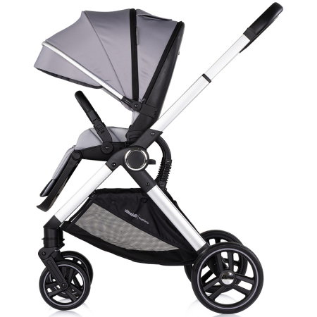 Carucior Chipolino Euphoria 3 in 1, de la nastere pana la 22 kg, include scoica auto i-size, cadru usor, pliere usoara, husa de picioare si geanta incluse, Platinum [6]