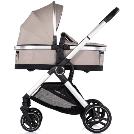 Carucior Chipolino Euphoria 3 in 1, de la nastere pana la 22 kg, include scoica auto i-size, cadru usor, pliere usoara, husa de picioare si geanta incluse, Latte [3]
