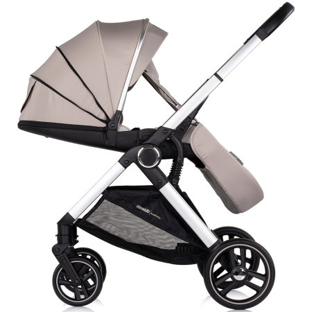 Carucior Chipolino Euphoria 3 in 1, de la nastere pana la 22 kg, include scoica auto i-size, cadru usor, pliere usoara, husa de picioare si geanta incluse, Latte [10]