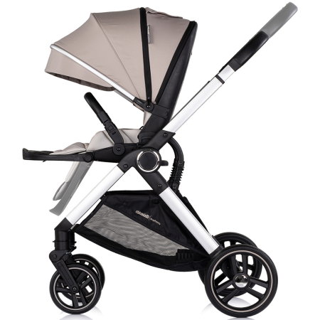 Carucior Chipolino Euphoria 3 in 1, de la nastere pana la 22 kg, include scoica auto i-size, cadru usor, pliere usoara, husa de picioare si geanta incluse, Latte [7]