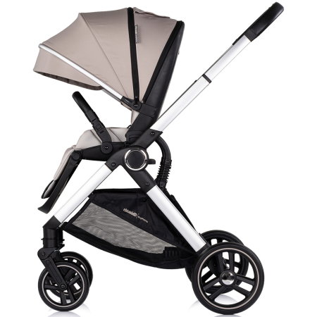 Carucior Chipolino Euphoria 3 in 1, de la nastere pana la 22 kg, include scoica auto i-size, cadru usor, pliere usoara, husa de picioare si geanta incluse, Latte [6]