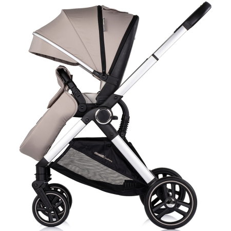 Carucior Chipolino Euphoria 3 in 1, de la nastere pana la 22 kg, include scoica auto i-size, cadru usor, pliere usoara, husa de picioare si geanta incluse, Latte [8]