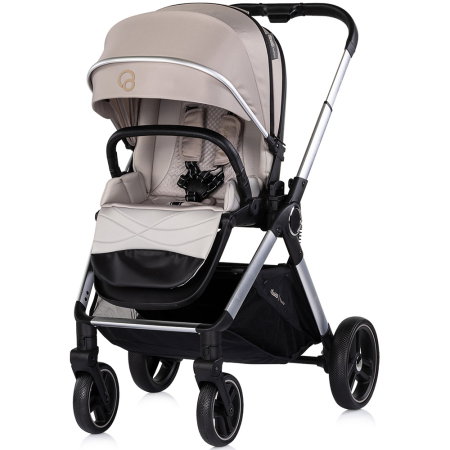 Carucior Chipolino Euphoria 3 in 1, de la nastere pana la 22 kg, include scoica auto i-size, cadru usor, pliere usoara, husa de picioare si geanta incluse, Latte [4]