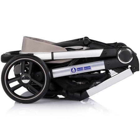 Carucior Chipolino Euphoria 3 in 1, de la nastere pana la 22 kg, include scoica auto i-size, cadru usor, pliere usoara, husa de picioare si geanta incluse, Latte [13]