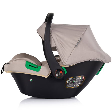 Carucior Chipolino Euphoria 3 in 1, de la nastere pana la 22 kg, include scoica auto i-size, cadru usor, pliere usoara, husa de picioare si geanta incluse, Latte [17]