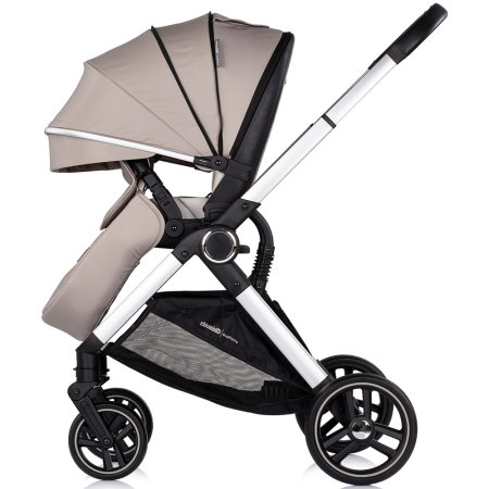 Carucior Chipolino Euphoria 3 in 1, de la nastere pana la 22 kg, include scoica auto i-size, cadru usor, pliere usoara, husa de picioare si geanta incluse, Latte [9]