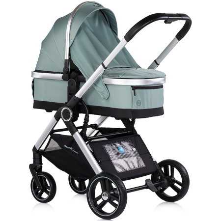 Carucior Chipolino Euphoria 3 in 1, de la nastere pana la 22 kg, include scoica auto i-size, cadru usor, pliere usoara, husa de picioare si geanta incluse, Matcha [2]
