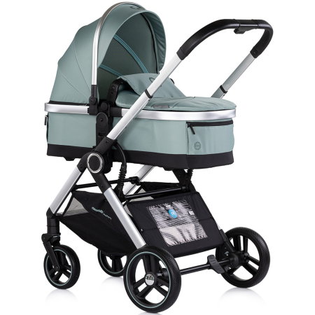 Carucior Chipolino Euphoria 3 in 1, de la nastere pana la 22 kg, include scoica auto i-size, cadru usor, pliere usoara, husa de picioare si geanta incluse, Matcha [1]