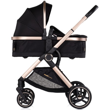 Carucior Chipolino Euphoria 3 in 1, de la nastere pana la 22 kg, include scoica auto i-size, cadru usor, pliere usoara, husa de picioare si geanta incluse, Noir [3]