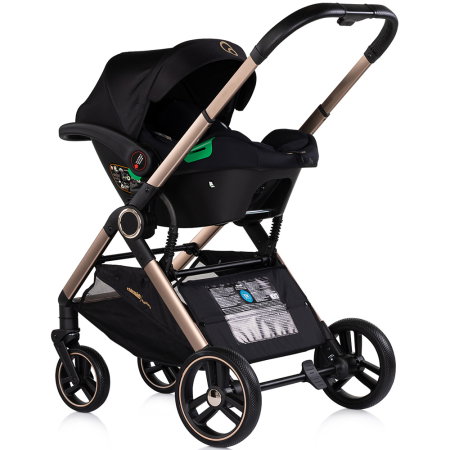 Carucior Chipolino Euphoria 3 in 1, de la nastere pana la 22 kg, include scoica auto i-size, cadru usor, pliere usoara, husa de picioare si geanta incluse, Noir [12]