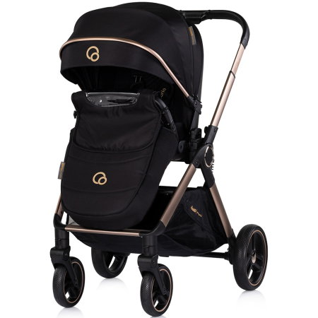 Carucior Chipolino Euphoria 3 in 1, de la nastere pana la 22 kg, include scoica auto i-size, cadru usor, pliere usoara, husa de picioare si geanta incluse, Noir [5]