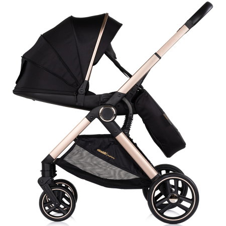 Carucior Chipolino Euphoria 3 in 1, de la nastere pana la 22 kg, include scoica auto i-size, cadru usor, pliere usoara, husa de picioare si geanta incluse, Noir [10]