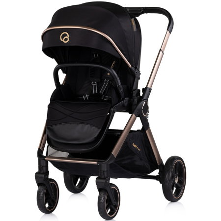 Carucior Chipolino Euphoria 3 in 1, de la nastere pana la 22 kg, include scoica auto i-size, cadru usor, pliere usoara, husa de picioare si geanta incluse, Noir [4]