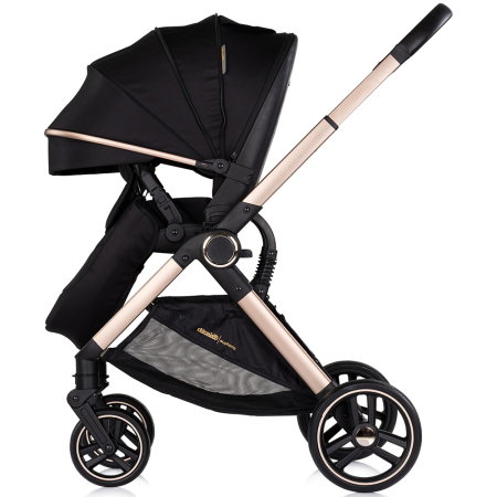 Carucior Chipolino Euphoria 3 in 1, de la nastere pana la 22 kg, include scoica auto i-size, cadru usor, pliere usoara, husa de picioare si geanta incluse, Noir [9]