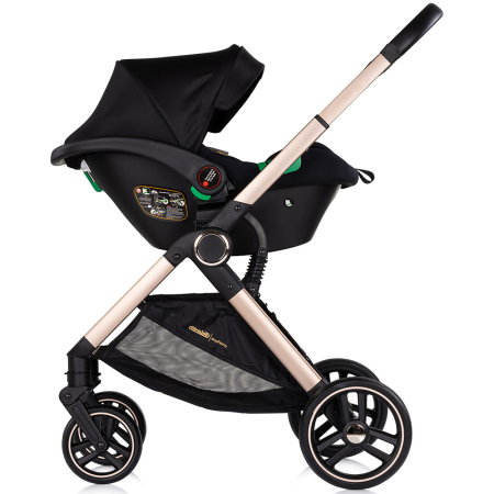Carucior Chipolino Euphoria 3 in 1, de la nastere pana la 22 kg, include scoica auto i-size, cadru usor, pliere usoara, husa de picioare si geanta incluse, Noir [11]