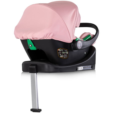 Carucior Chipolino Euphoria 3 in 1, de la nastere pana la 22 kg, include scoica auto i-size, cadru usor, pliere usoara, husa de picioare si geanta incluse, Powder pink [19]