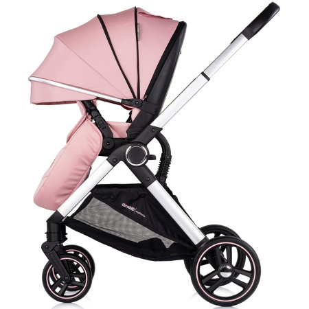 Carucior Chipolino Euphoria 3 in 1, de la nastere pana la 22 kg, include scoica auto i-size, cadru usor, pliere usoara, husa de picioare si geanta incluse, Powder pink [9]