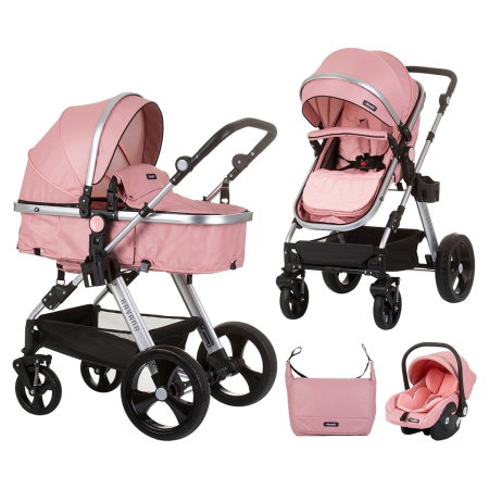 Carucioare 3 in 1 - Carucior Chipolino Havana 3 in 1 flamingo 0 luni