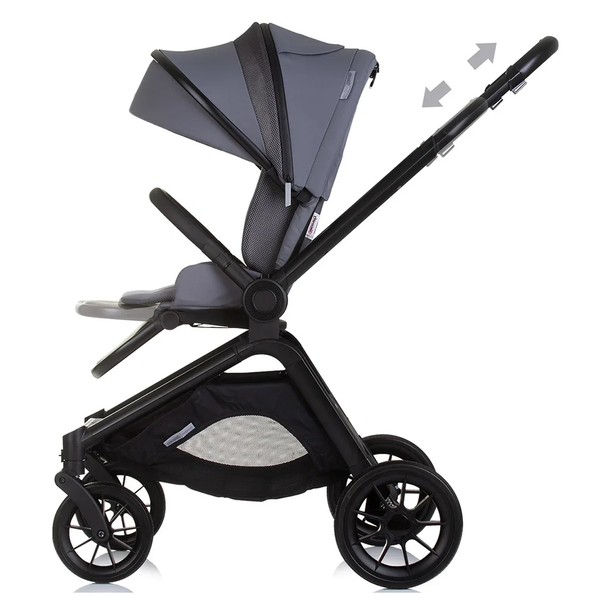 Carucior Bebe 3 in 1 Chipolino Magnum Anthracite, cu Landou, Scaun Auto i-Size, Rucsac si Husa Picioare 0 luni [7]