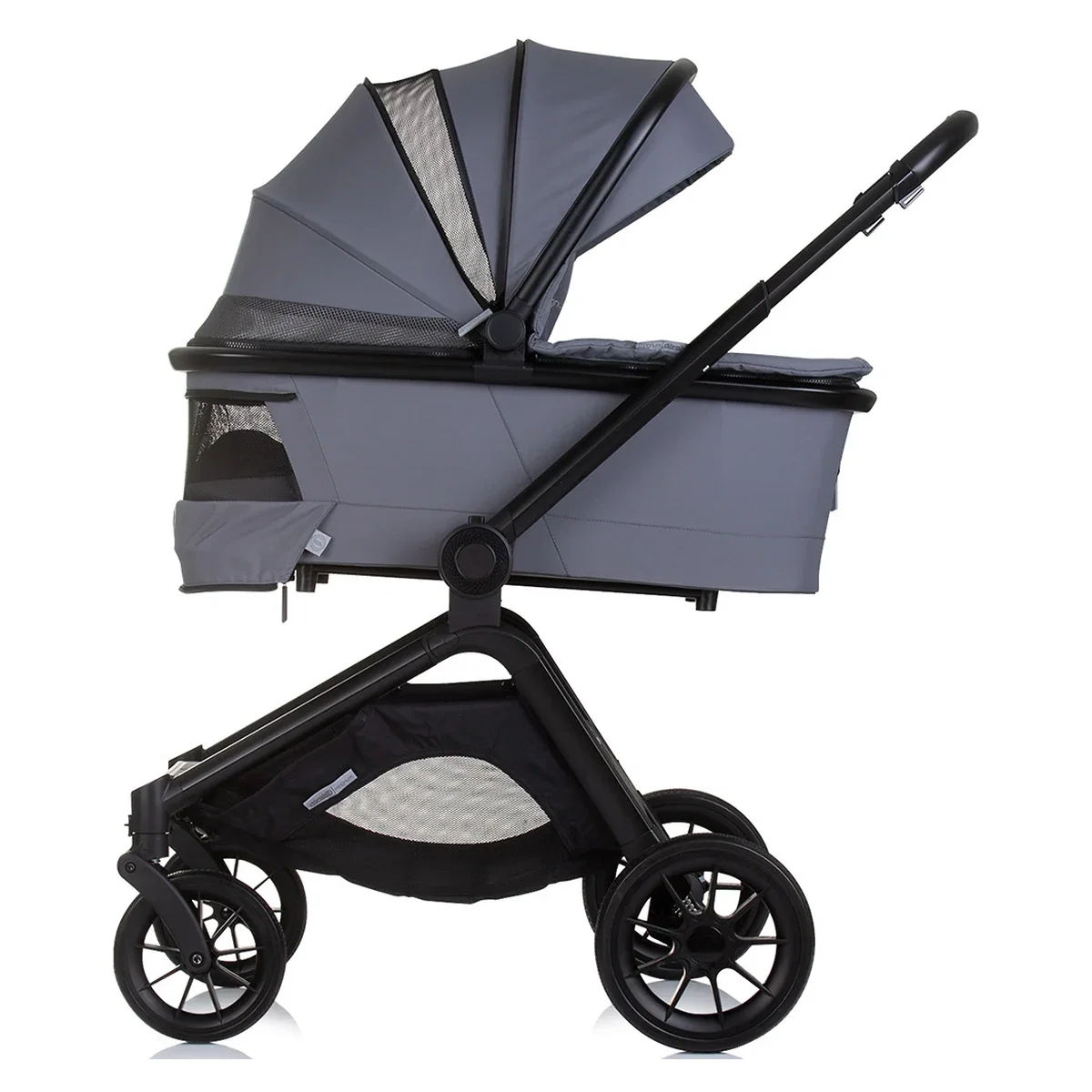 Carucior Bebe 3 in 1 Chipolino Magnum Anthracite, cu Landou, Scaun Auto i-Size, Rucsac si Husa Picioare 0 luni [3]