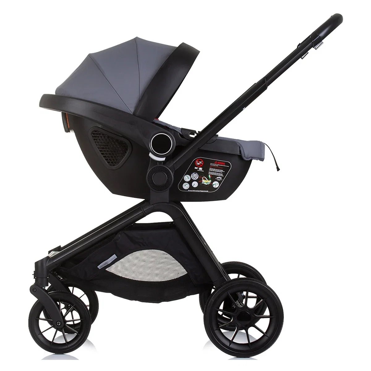 Carucior Bebe 3 in 1 Chipolino Magnum Anthracite, cu Landou, Scaun Auto i-Size, Rucsac si Husa Picioare 0 luni [11]