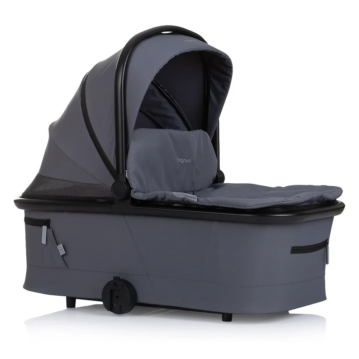 Carucior Bebe 3 in 1 Chipolino Magnum Anthracite, cu Landou, Scaun Auto i-Size, Rucsac si Husa Picioare 0 luni [13]