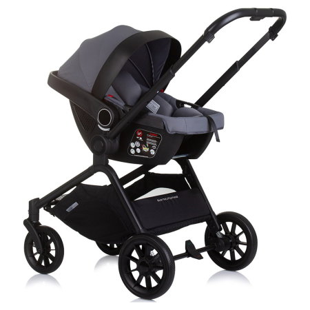 Carucior Bebe 3 in 1 Chipolino Magnum Anthracite, cu Landou, Scaun Auto i-Size, Rucsac si Husa Picioare 0 luni [12]