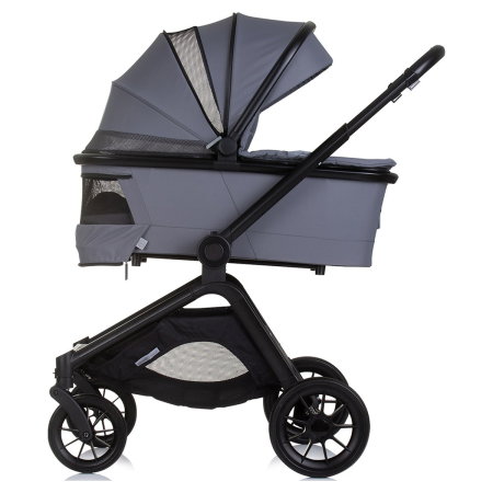Carucior Bebe 3 in 1 Chipolino Magnum Anthracite, cu Landou, Scaun Auto i-Size, Rucsac si Husa Picioare 0 luni [3]