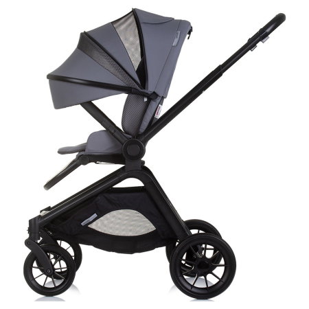 Carucior Bebe 3 in 1 Chipolino Magnum Anthracite, cu Landou, Scaun Auto i-Size, Rucsac si Husa Picioare 0 luni [8]