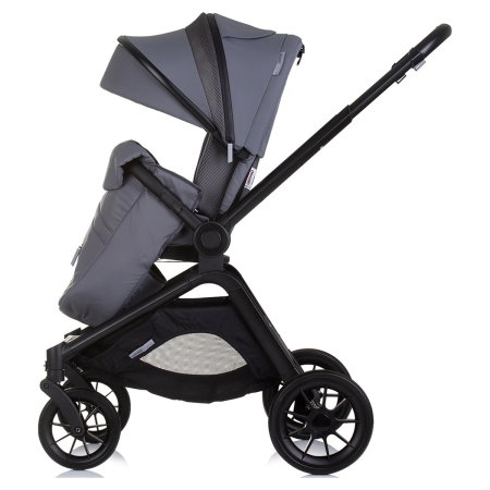 Carucior Bebe 3 in 1 Chipolino Magnum Anthracite, cu Landou, Scaun Auto i-Size, Rucsac si Husa Picioare 0 luni [9]