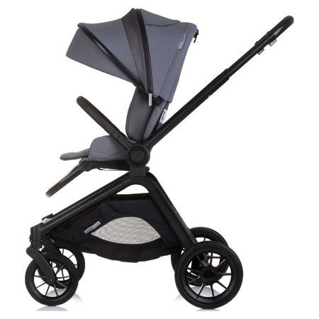 Carucior Bebe 3 in 1 Chipolino Magnum Anthracite, cu Landou, Scaun Auto i-Size, Rucsac si Husa Picioare 0 luni [6]