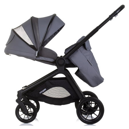 Carucior Bebe 3 in 1 Chipolino Magnum Anthracite, cu Landou, Scaun Auto i-Size, Rucsac si Husa Picioare 0 luni [10]