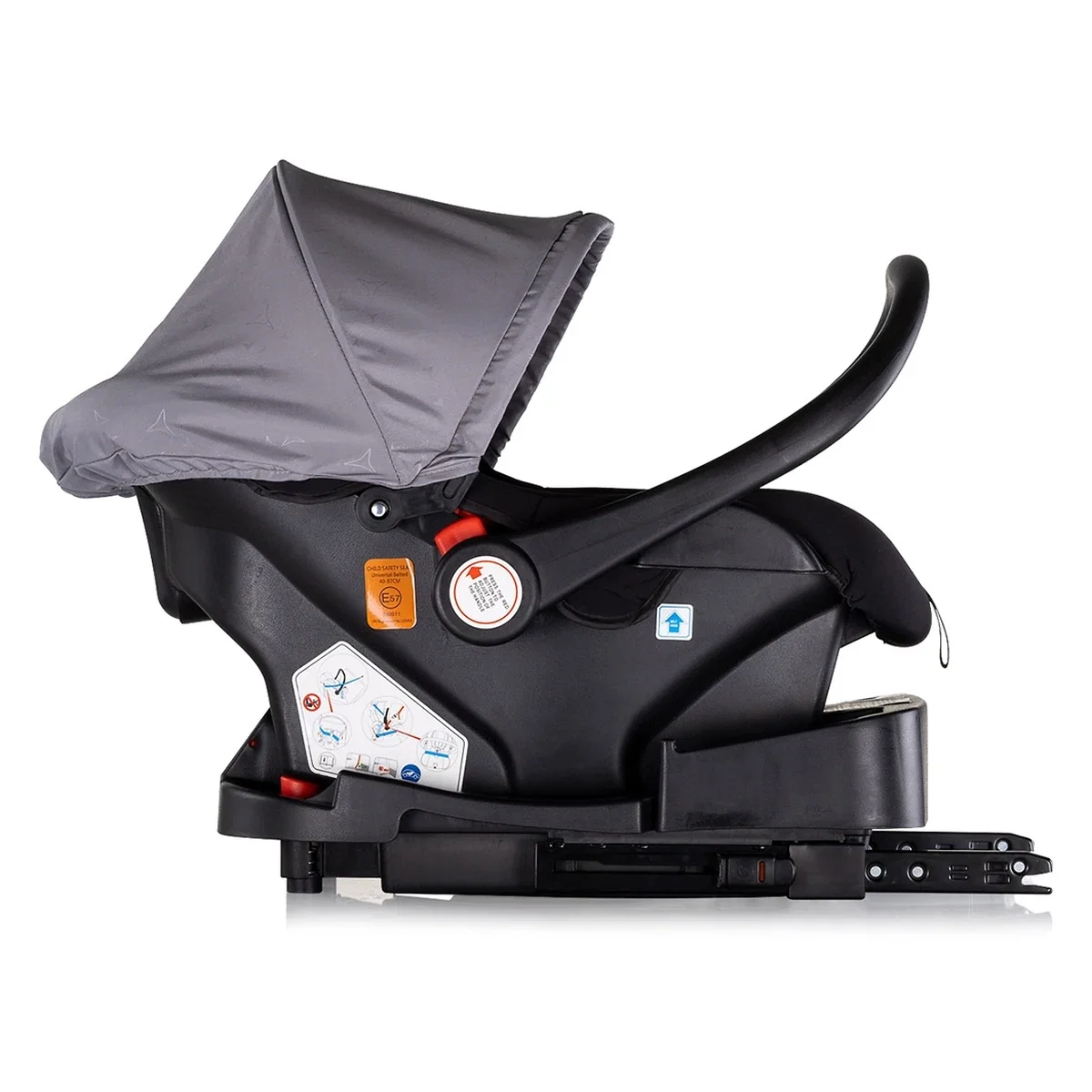 Carucior Bebe 3 in 1 Chipolino Marbella Cloud Grey, cu Landou, Scaun Auto i-Size si Geanta 0 luni [19]