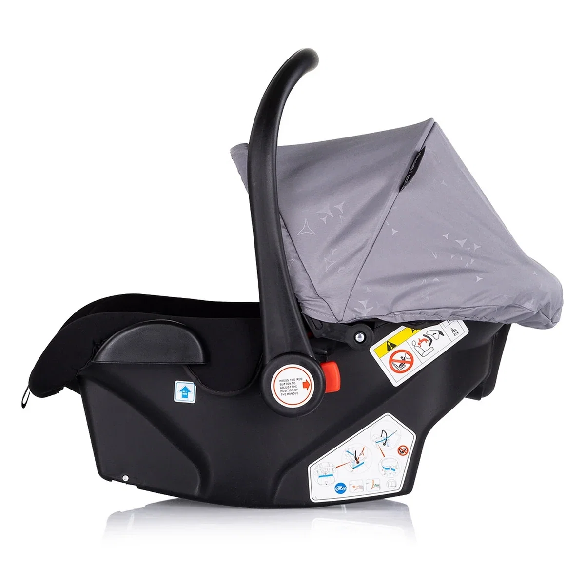 Carucior Bebe 3 in 1 Chipolino Marbella Cloud Grey, cu Landou, Scaun Auto i-Size si Geanta 0 luni [16]