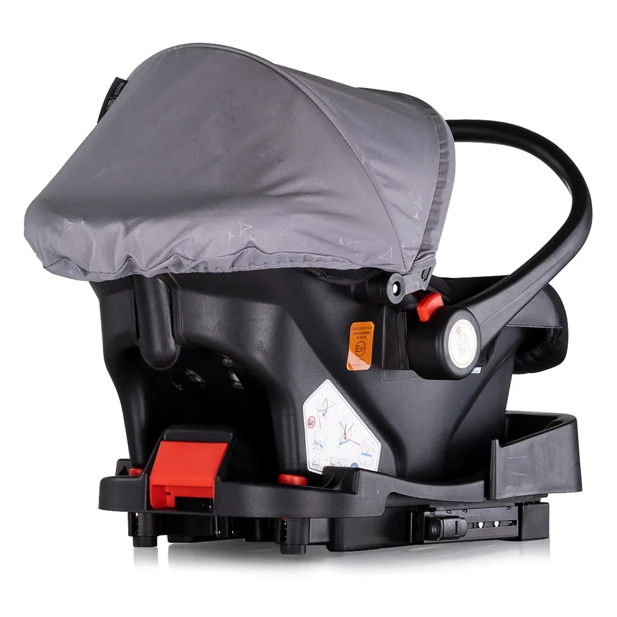 Carucior Bebe 3 in 1 Chipolino Marbella Cloud Grey, cu Landou, Scaun Auto i-Size si Geanta 0 luni [18]