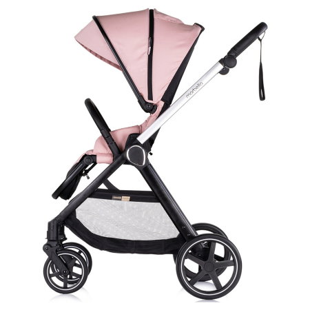 Carucior Chipolino Marbella 3 in 1, de la nastere pana la 22 kg, include scoica auto i-size, cadru usor, pliere compacta, sezut reversibil, gentuta inclusa, Pink marshmallow [4]