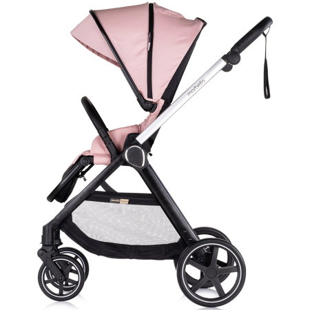 Carucior Chipolino Marbella 3 in 1, de la nastere pana la 22 kg, include scoica auto i-size, cadru usor, pliere compacta, sezut reversibil, gentuta inclusa, Pink marshmallow [4]