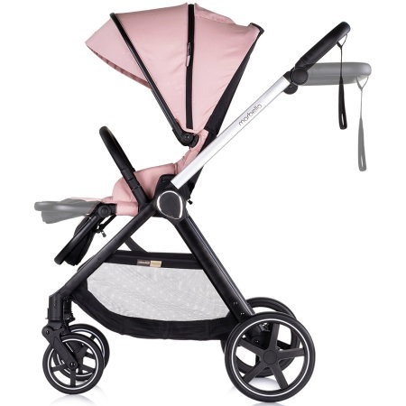 Carucior Chipolino Marbella 3 in 1, de la nastere pana la 22 kg, include scoica auto i-size, cadru usor, pliere compacta, sezut reversibil, gentuta inclusa, Pink marshmallow [5]