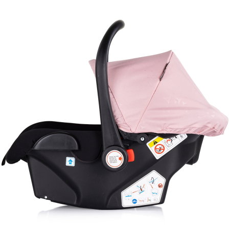 Carucior Chipolino Marbella 3 in 1, de la nastere pana la 22 kg, include scoica auto i-size, cadru usor, pliere compacta, sezut reversibil, gentuta inclusa, Pink marshmallow [16]