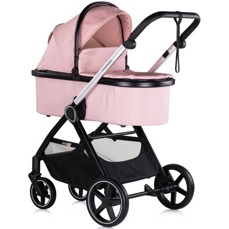 Carucior Chipolino Marbella 3 in 1, de la nastere pana la 22 kg, include scoica auto i-size, cadru usor, pliere compacta, sezut reversibil, gentuta inclusa, Pink marshmallow [1]