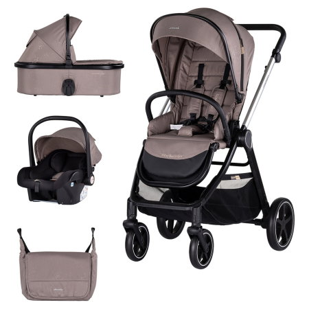 Carucioare 3 in 1 - Carucior Chipolino Marbella 3 in 1 tiramisu 0 luni